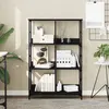 Image de vidaXL Bibliothèque noir 78,5x33x117,5 cm bois d'ingénierie