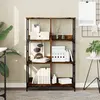 Image de vidaXL Bibliothèque chêne fumé 78,5x33x117,5 cm bois d'ingénierie