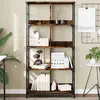 Image de vidaXL Bibliothèque chêne fumé 78,5x33x153 cm bois d'ingénierie