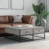 Image de vidaXL Table basse sonoma gris 100x99x40 cm bois d'ingénierie