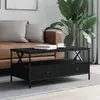 Image de vidaXL Table basse noir 100x51x45 cm bois d'ingénierie
