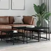 Image de vidaXL Tables basses gigognes 5 pcs noir bois d'ingénierie