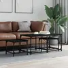 Image de vidaXL Tables basses gigognes 3 pcs noir bois d'ingénierie