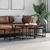 Image de vidaXL Tables basses gigognes 3 pcs chêne fumé bois d'ingénierie