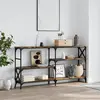 Image de vidaXL Table console chêne fumé 150x29x76,5 cm bois d'ingénierie