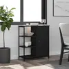 Image de vidaXL Buffet noir 70x30x80 cm bois d'ingénierie