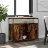 Image de vidaXL Buffet chêne fumé 100x35x80 cm bois d'ingénierie