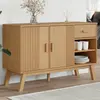 Image de vidaXL Buffet OLDEN marron 114x43x73,5 cm bois massif de pin