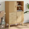 Image de vidaXL Buffet haut OLDEN marron 85x43x125 cm bois massif de pin