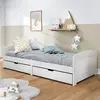 Image de vidaXL Lit de jour avec 2 tiroirs sans matelas IRUN blanc 90x200 cm