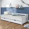 Image de vidaXL Lit de jour avec 2 tiroirs sans matelas IRUN blanc 90x200 cm