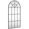 Image de vidaXL Miroir mural noir 50x100 cm arche fer