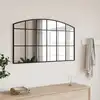 Image de vidaXL Miroir mural noir 100x60 cm arche fer