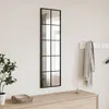 Image de vidaXL Miroir mural noir 30x100 cm rectangulaire fer