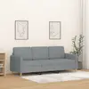Image de vidaXL Canapé à 3 places Gris clair 180 cm Tissu