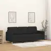 Image de vidaXL Canapé à 3 places Noir 180 cm Tissu