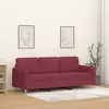 Image de vidaXL Canapé à 3 places Rouge bordeaux 180 cm Tissu