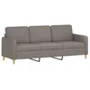 Image de vidaXL Canapé à 3 Places, Siège avec Accoudoirs et Dossier, Meuble de Salon Salle de Séjour Maison Intérieur, Moderne, Taupe Tissu