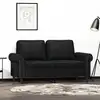 Image de vidaXL Canapé à 2 places Noir 120 cm Similicuir