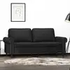 Image de vidaXL Canapé à 2 places Noir 140 cm Similicuir