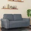 Image de vidaXL Canapé à 2 places Gris foncé 120 cm Velours