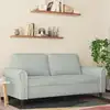 Image de vidaXL Canapé à 2 places Gris clair 140 cm Velours