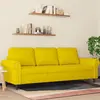 Image de vidaXL Canapé à 3 places Jaune 180 cm Velours