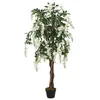 Image de vidaXL Kunstboom wisteria 560 bladeren 80 cm groen en wit