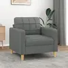 Image de vidaXL Fauteuil Gris foncé 60 cm Tissu