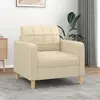 Image de vidaXL Fauteuil Crème 60 cm Tissu