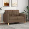 Image de vidaXL Canapé à 2 places Marron 120 cm Tissu