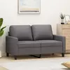 Image de vidaXL Canapé à 2 places Gris 120 cm Similicuir