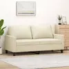 Image de vidaXL Canapé à 2 places Crème 140 cm Similicuir