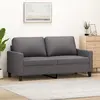 Image de vidaXL Canapé à 2 places Gris 140 cm Similicuir
