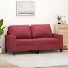 Image de vidaXL Canapé à 2 places Rouge bordeaux 140 cm Similicuir