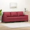 Image de vidaXL Canapé à 3 places Rouge bordeaux 180 cm Similicuir