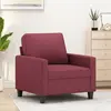 Image de vidaXL Fauteuil Rouge bordeaux 60 cm Tissu