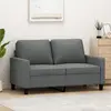 Image de vidaXL Canapé à 2 places Gris foncé 120 cm Tissu