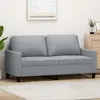 Image de vidaXL Canapé à 2 places Gris clair 140 cm Tissu