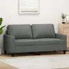 Image de vidaXL Canapé à 2 places Gris foncé 140 cm Tissu