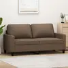 Image de vidaXL Canapé à 2 places Marron 140 cm Tissu