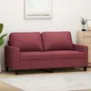 Image de vidaXL Canapé à 2 places Rouge bordeaux 140 cm Tissu