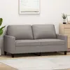 Image de vidaXL Canapé à 2 places Taupe 140 cm Tissu