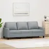 Image de vidaXL Canapé à 3 places Gris clair 180 cm Tissu