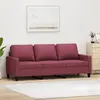 Image de vidaXL Canapé à 3 places Rouge bordeaux 180 cm Tissu