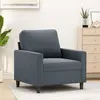 Image de vidaXL Fauteuil Gris foncé 60 cm Velours
