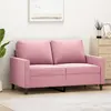 Image de vidaXL Canapé à 2 places Rose 120 cm Velours