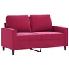 Image de vidaXL Canapé à 2 Places, Siège avec Accoudoirs, Fauteuil avec Dossier, Meuble de Salon Salle de Séjour Maison, Moderne, Rouge Bordeaux Velours