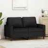 Image de vidaXL Canapé à 2 places Noir 120 cm Velours