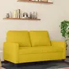 Image de vidaXL Canapé à 2 places Jaune 120 cm Velours